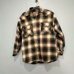 Mens SCHMIDT WORKWEAR Plaid Flannel Western Shirt Jacket Size M